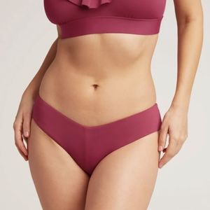 New without tags -Knix Ipanema bikini bottoms, yellow and fuschia size S